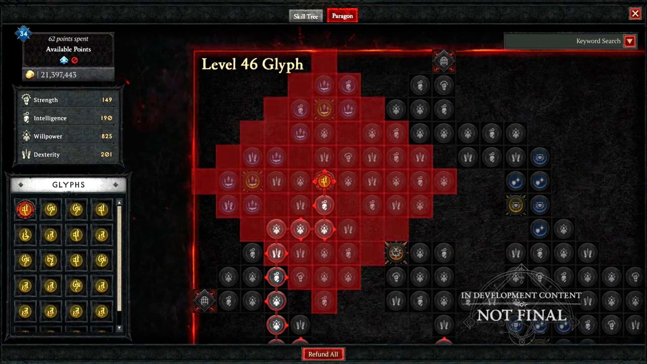 Erhöhter Radius der Glyphen in Diablo 4