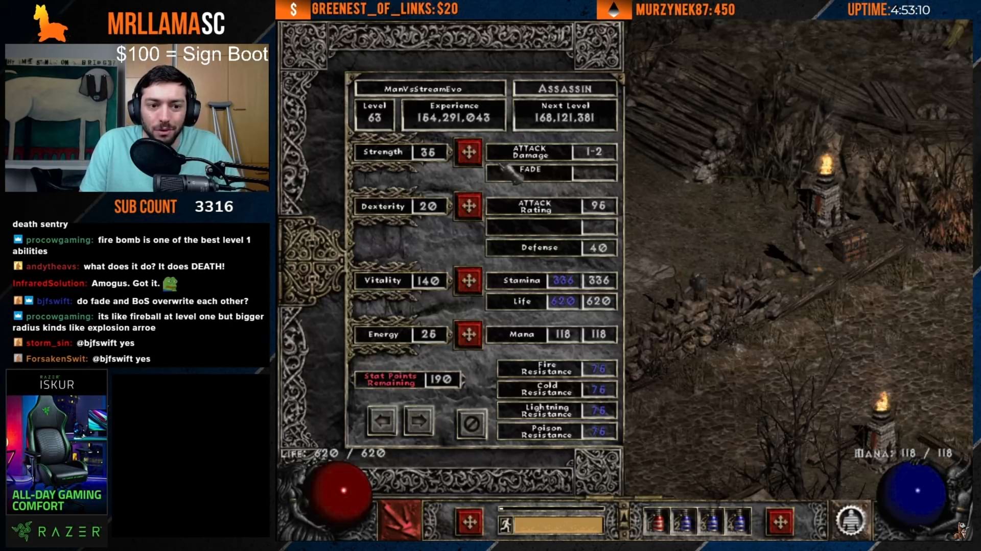 Level Build für die Assassine in Diablo 2 Resurrected - Attribute