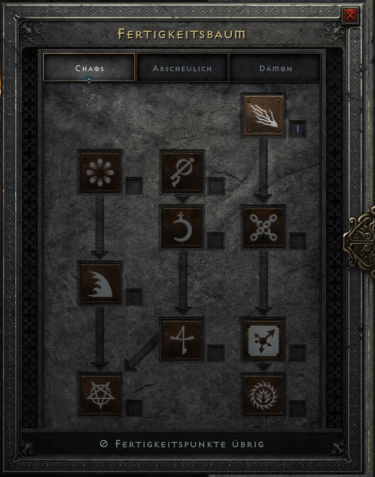 Diablo 2 Resurrected Hexenmeister - Chaos Fertigkeiten