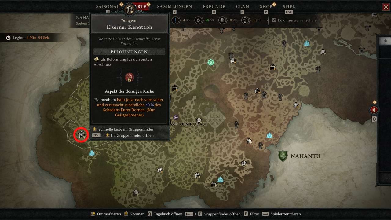 Diablo 4 Eiserner Kenotaph Eingang