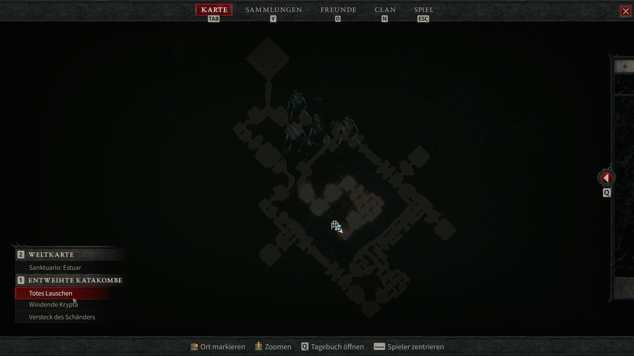 Diablo 4 Entweihte Katakombe Karte