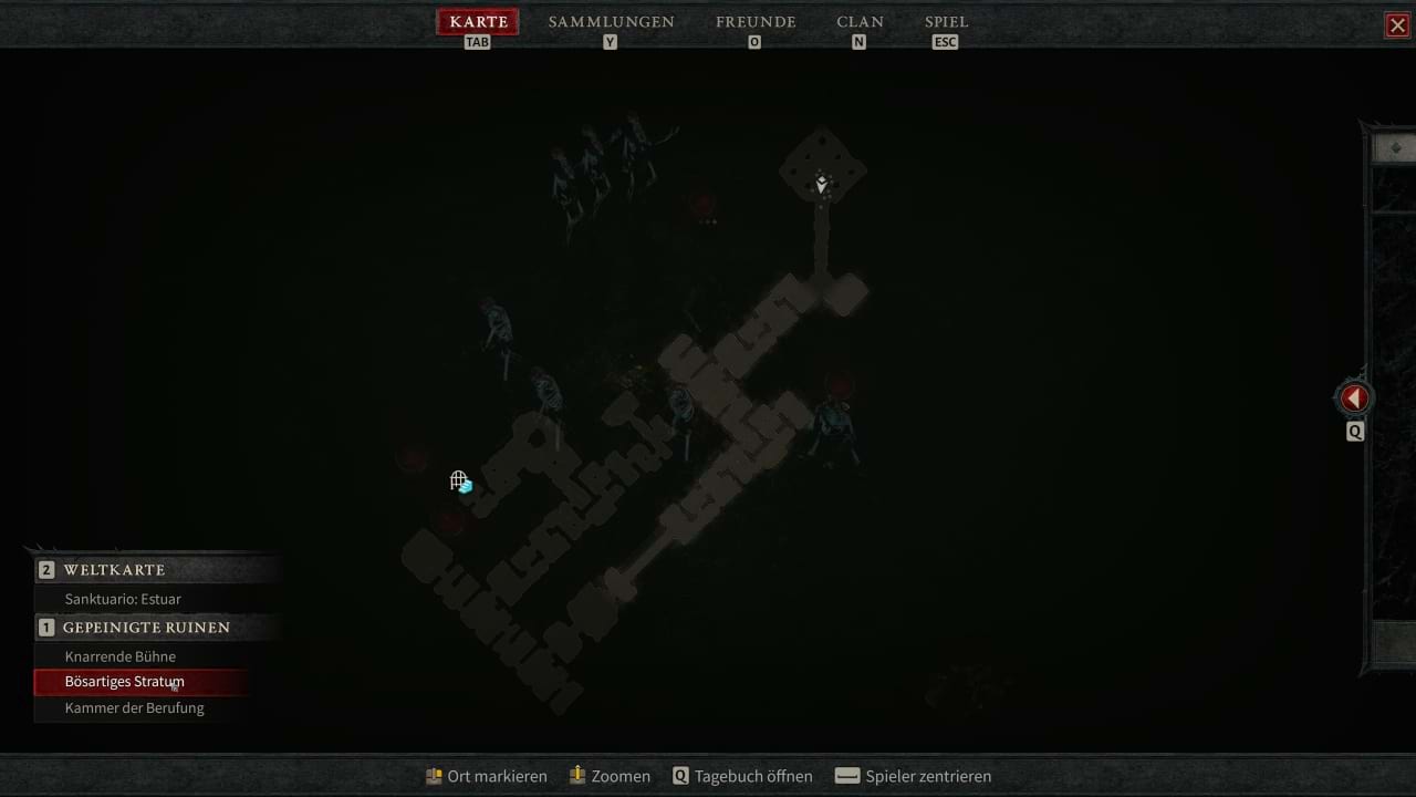 Diablo 4 Gepeinigte Ruinen Karte