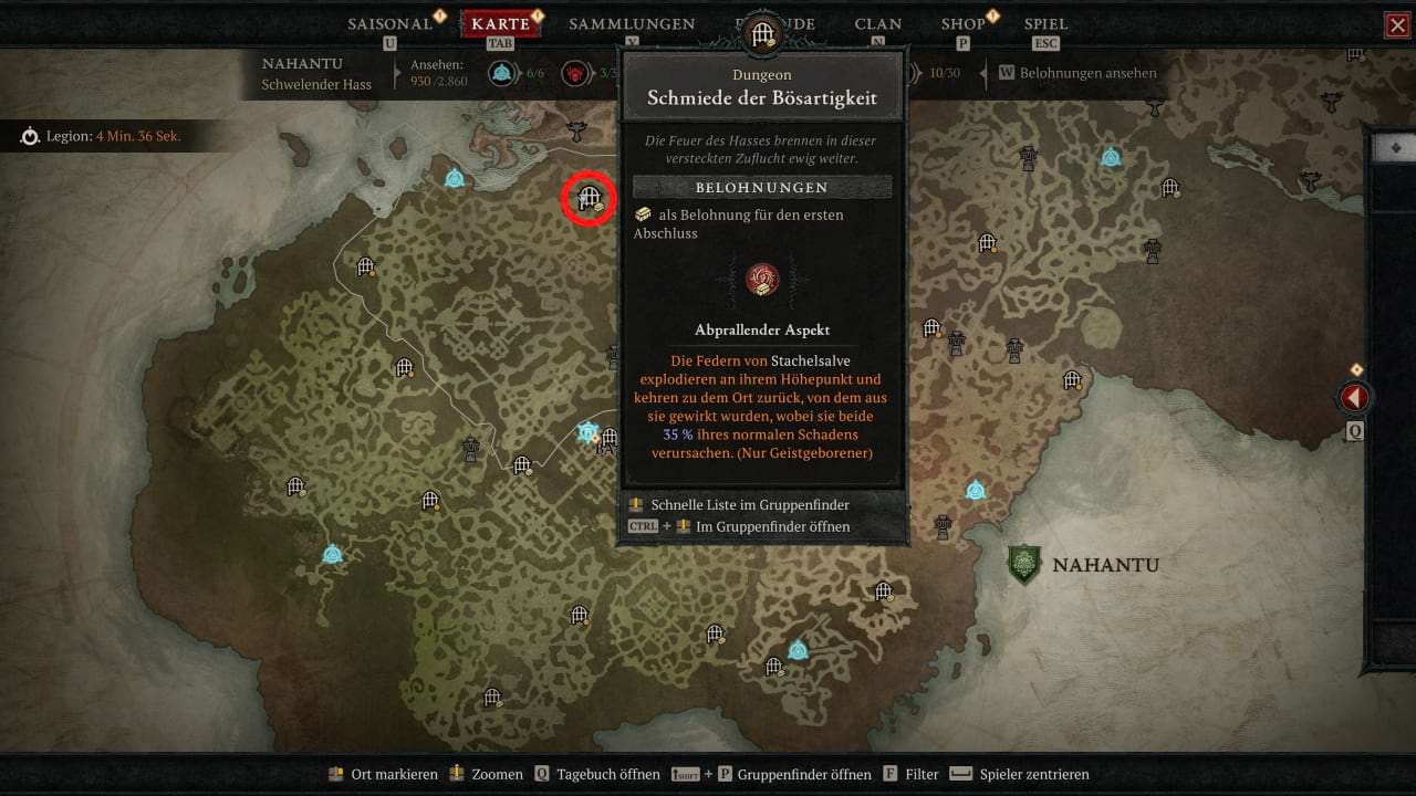 Diablo 4 Schmiede der Bösartigkeit Eingang