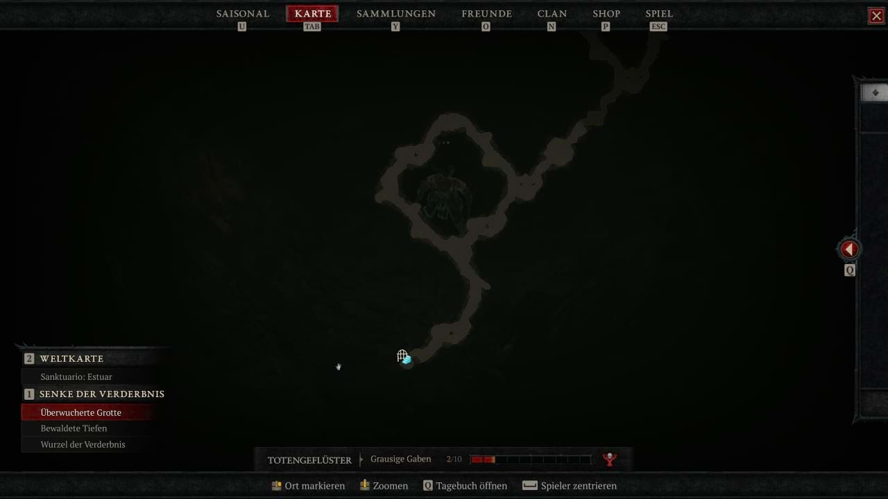 Diablo 4 Senke der Verderbnis Karte