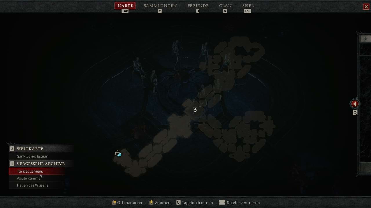 Diablo 4 Vergessene Archive Karte