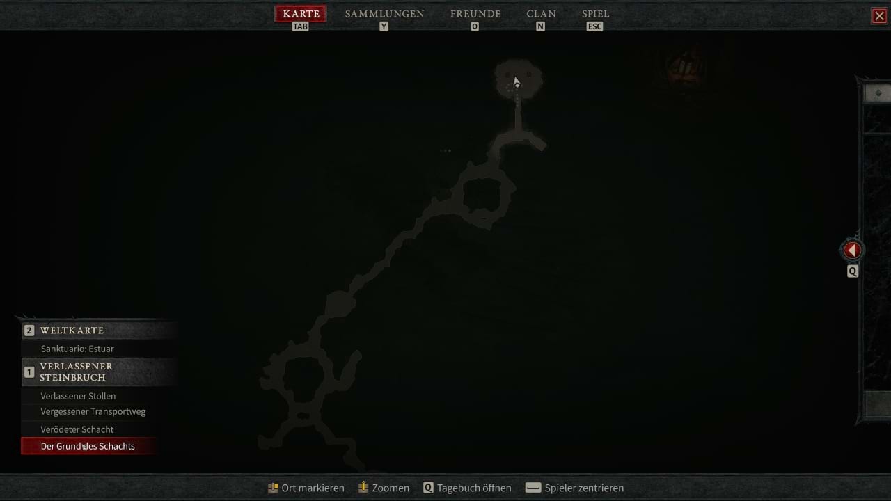 Diablo 4 Verlassener Steinbruch Karte