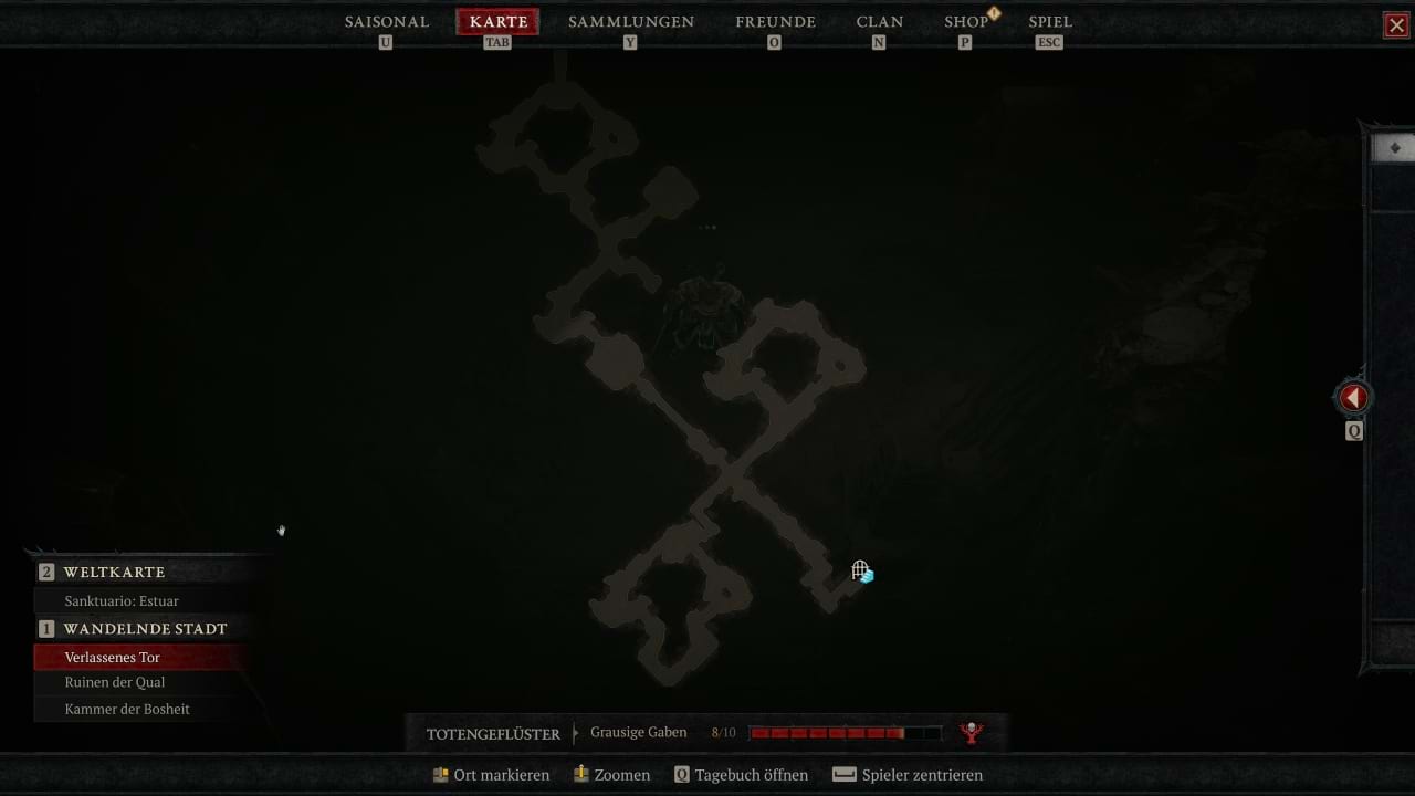 Diablo 4 Wandelnde Stadt Karte