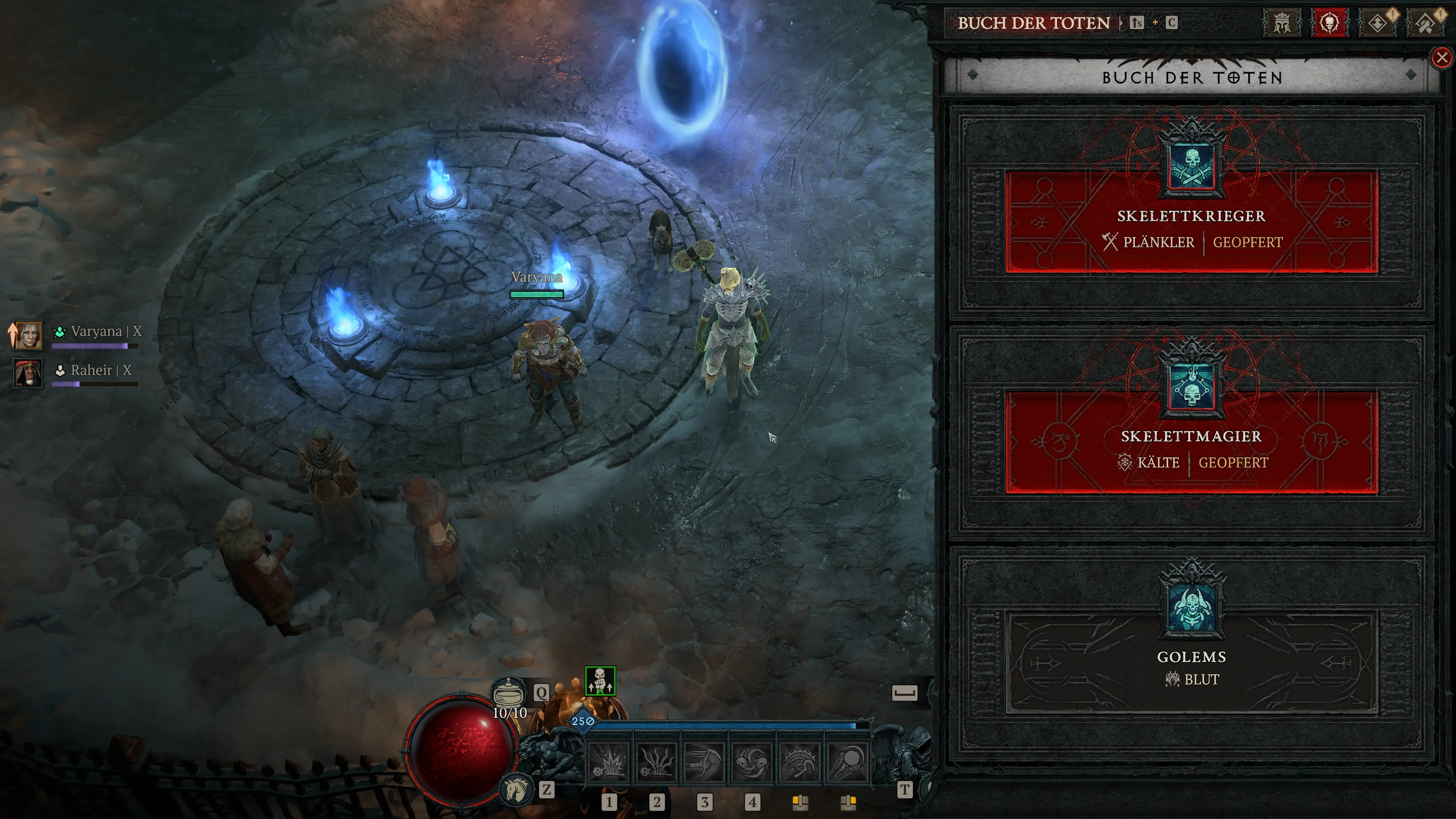 Die besten Fähigkeiten beim Buch der Toten für den Golem Necro Build in Season 11