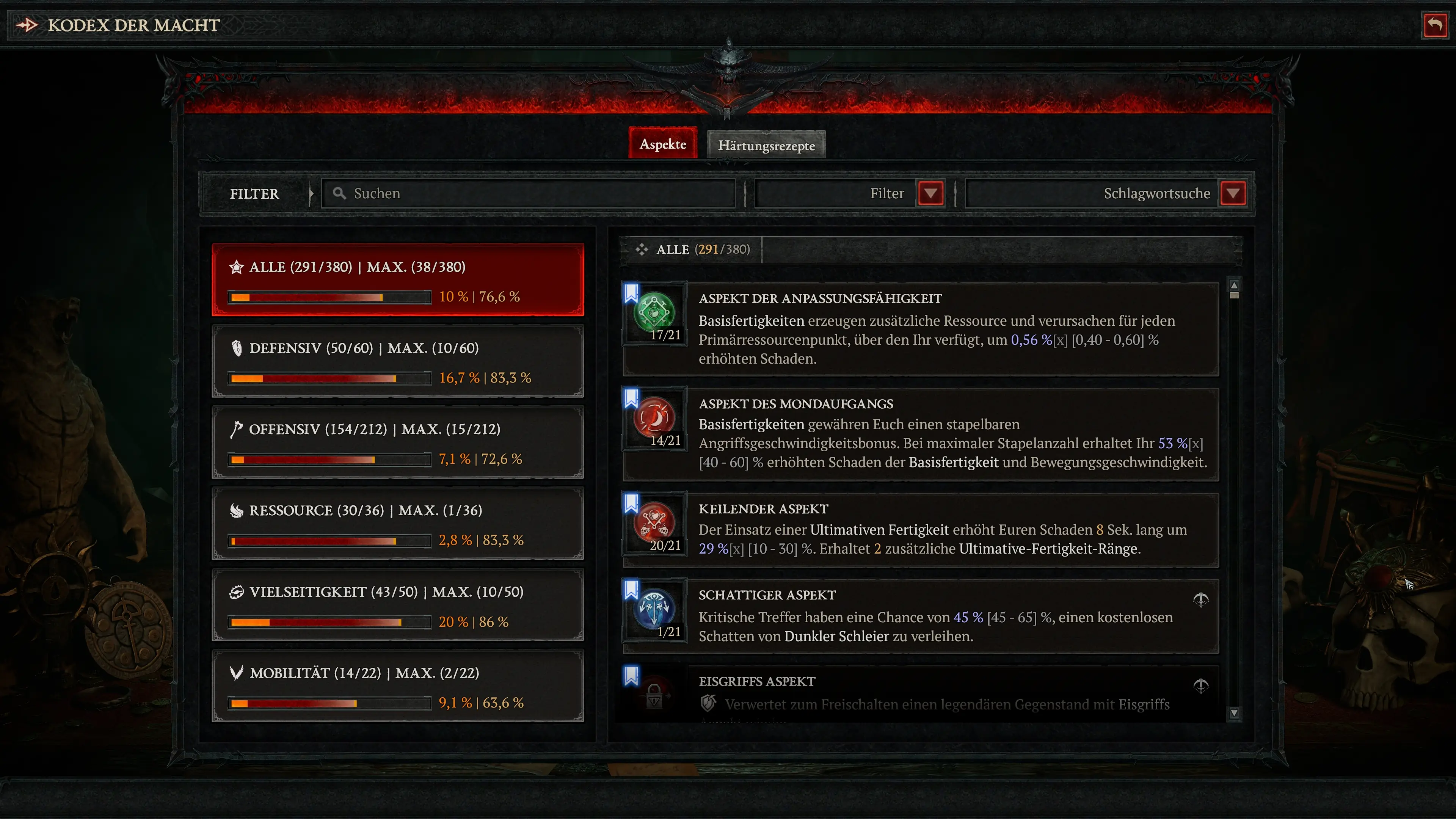 Diablo 4: Aspekte für den Heartseeker Rogue Build