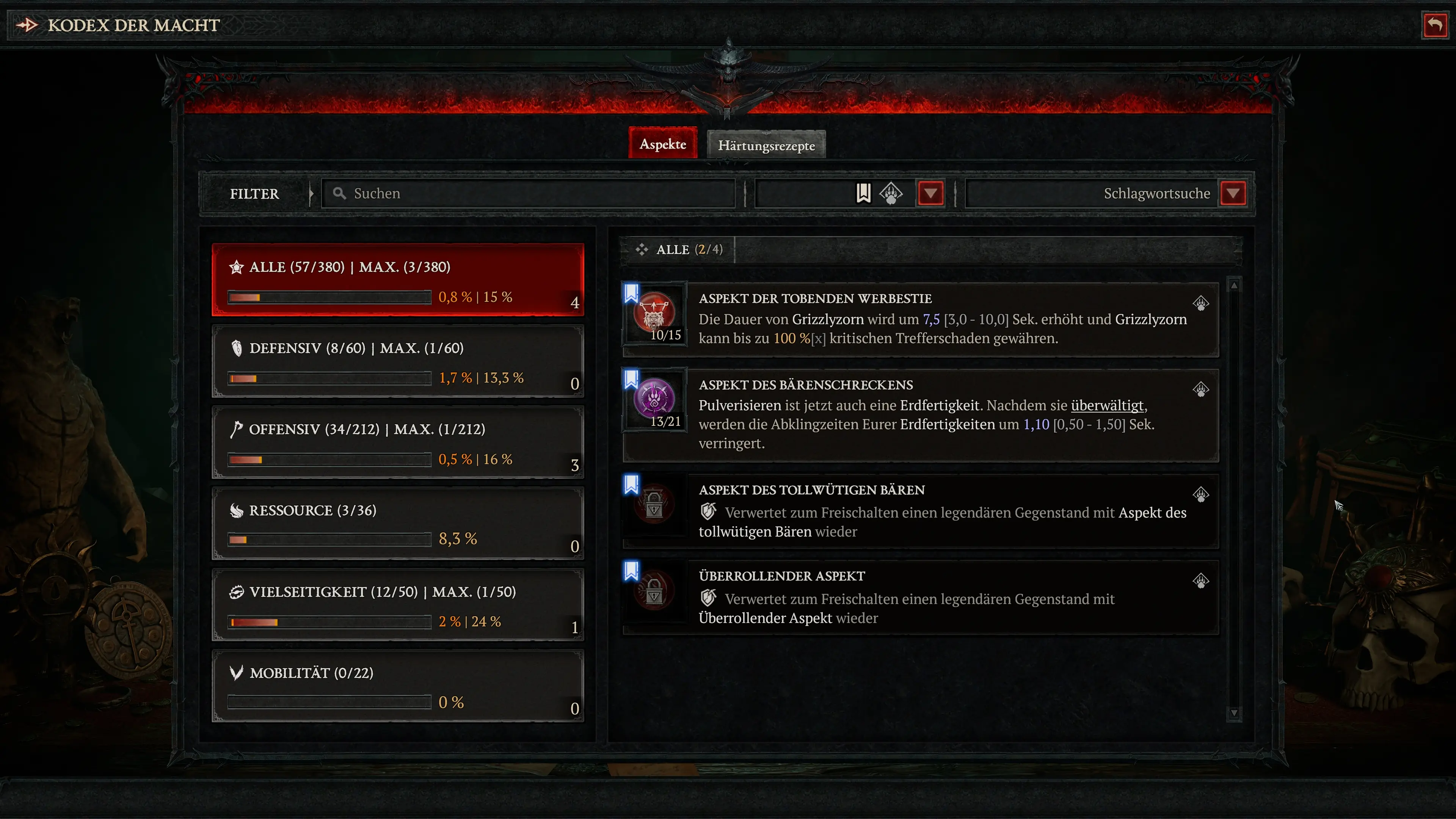Diablo 4: Aspekte für den Pulverize Druid Build