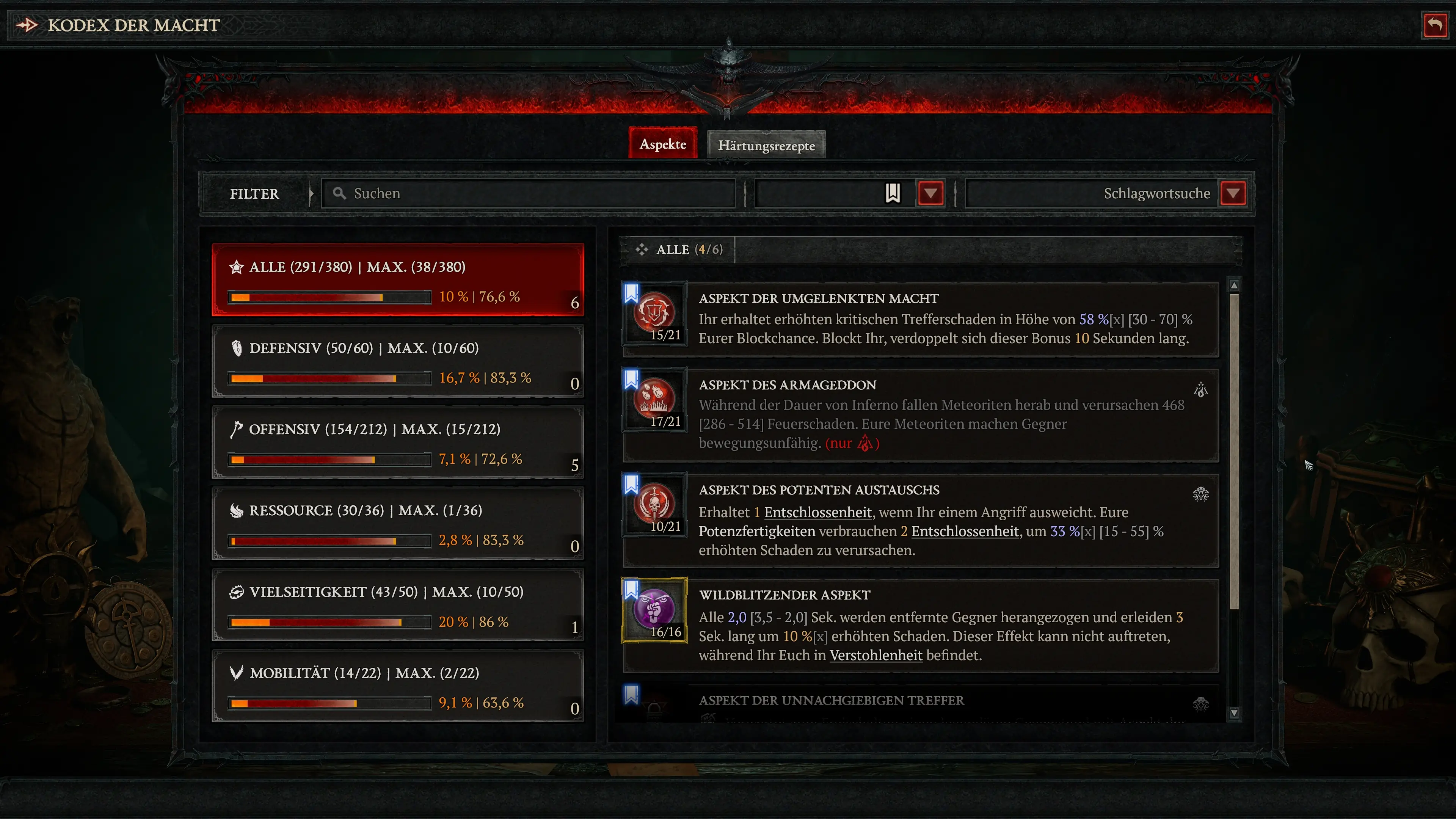 Diablo 4: Aspekte für den Rushing Claw Spiritborn Build