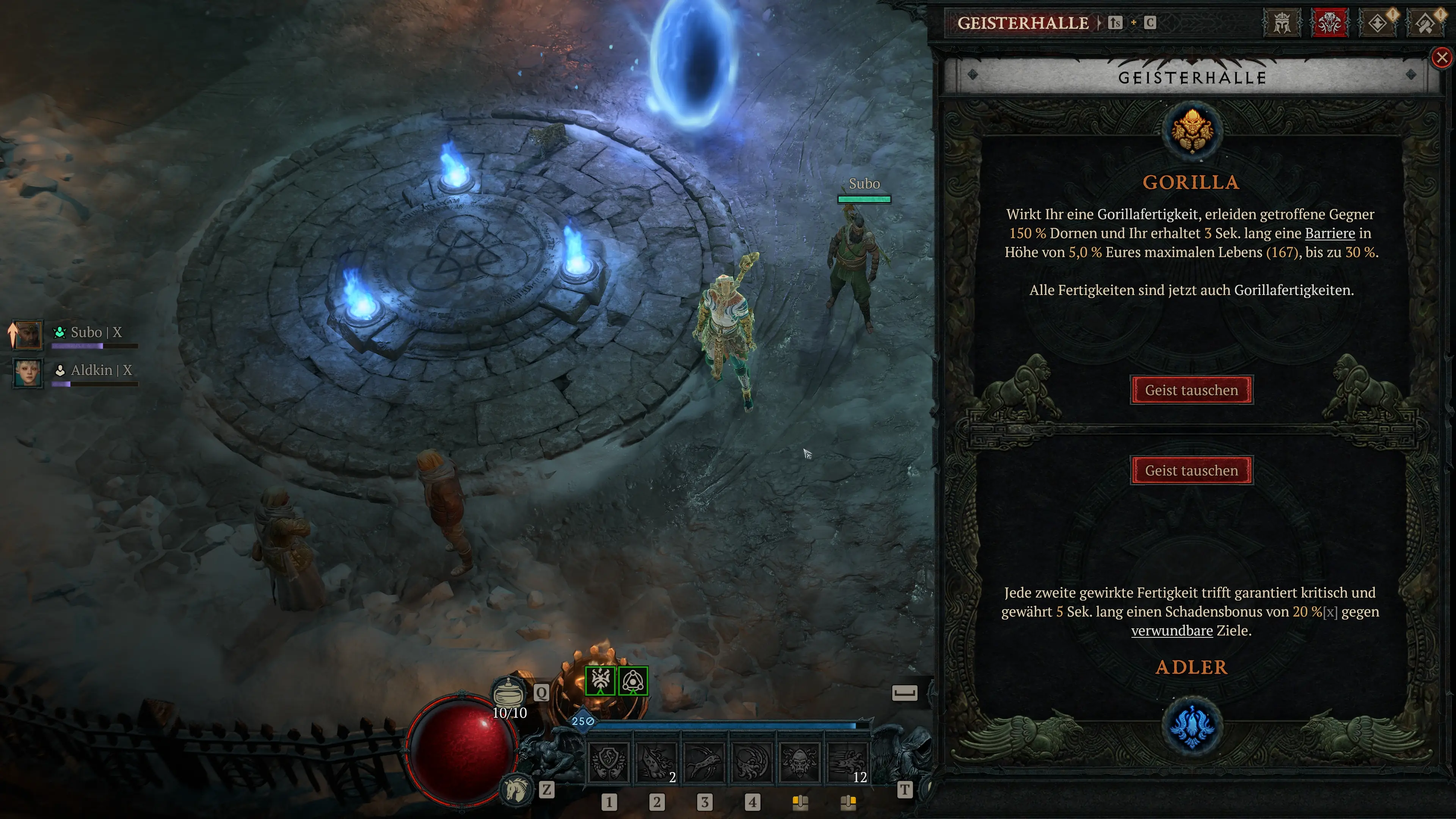 Die besten Fertigkeiten in der Geisterhalle für den Rushing Claw Spiritborn Build in Season 11