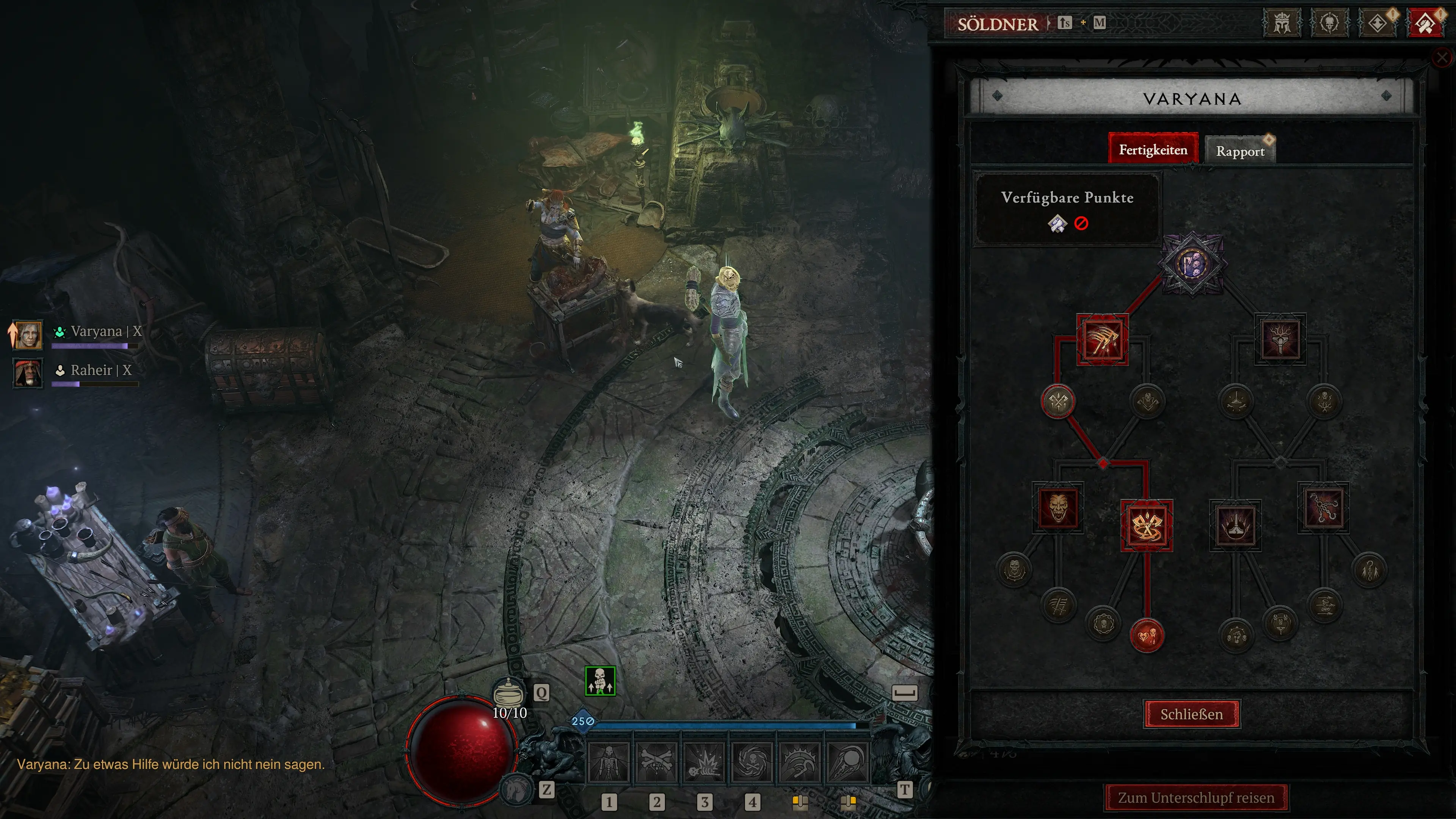 Diablo 4: Auswahl der Söldner-Fähigkeiten für den Shadowblight Necro Build