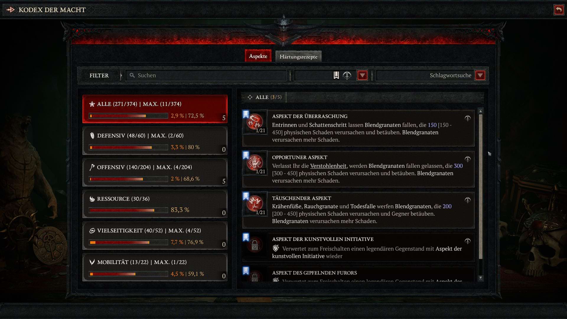 Diablo 4: Aspekte für den Death Trap Rogue Build