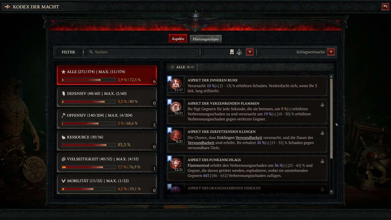 Diablo 4: Aspekte für den Firestorm Ballerina Sorc Build