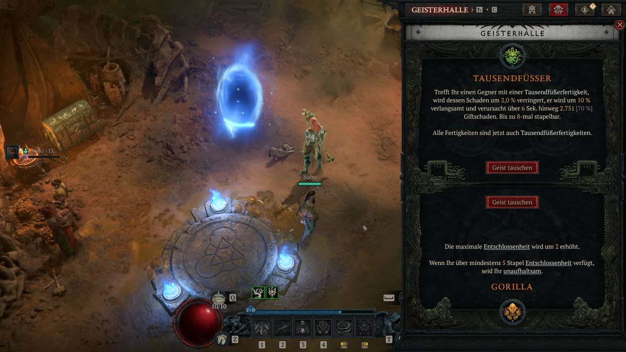 Diablo 4: Die besten Fähigkeiten bei der Geisterhalle für den Quill Volley Poison Build in Season 8