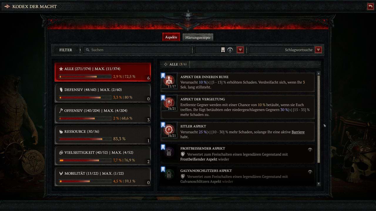Diablo 4: Aspekte für den Rain of Fire Rogue Build