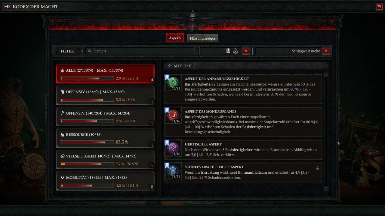 Diablo 4: Aspekte für den Feuerblitz Zauberer Build in Diablo 4 Season 7