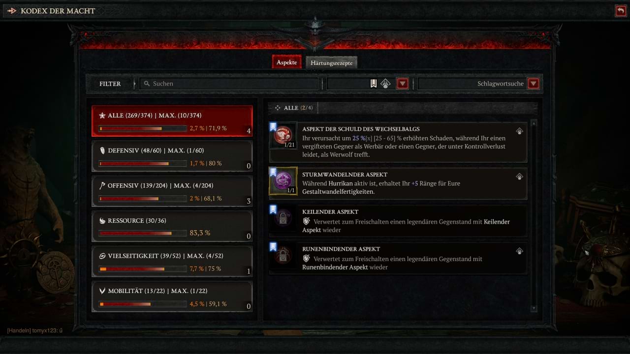 Diablo 4: Aspekte für den Kataklysmus Druiden Build