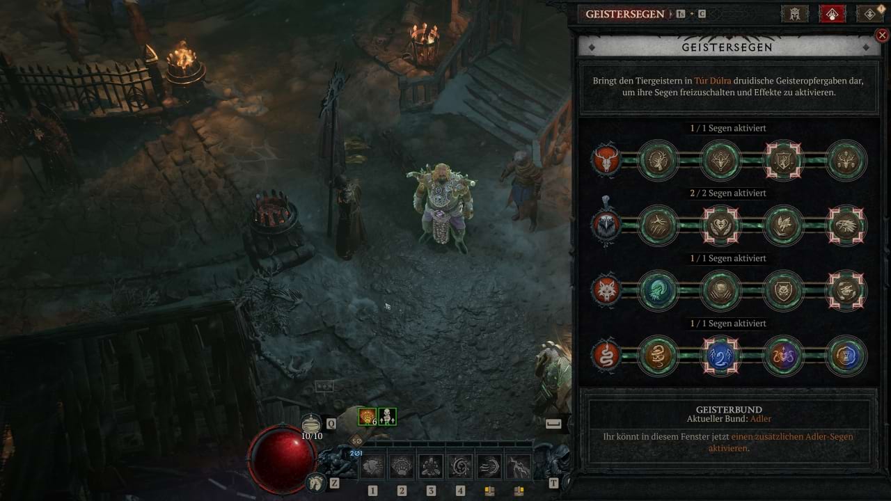 Diablo 4: Auswahl der besten Geistersegen für den Kataklysmus Druiden Build