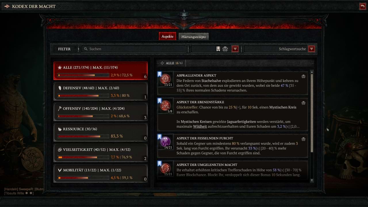 Diablo 4: Aspekte für den Quill Volley (Stachelsalve) Build in Diablo 4 Season 7