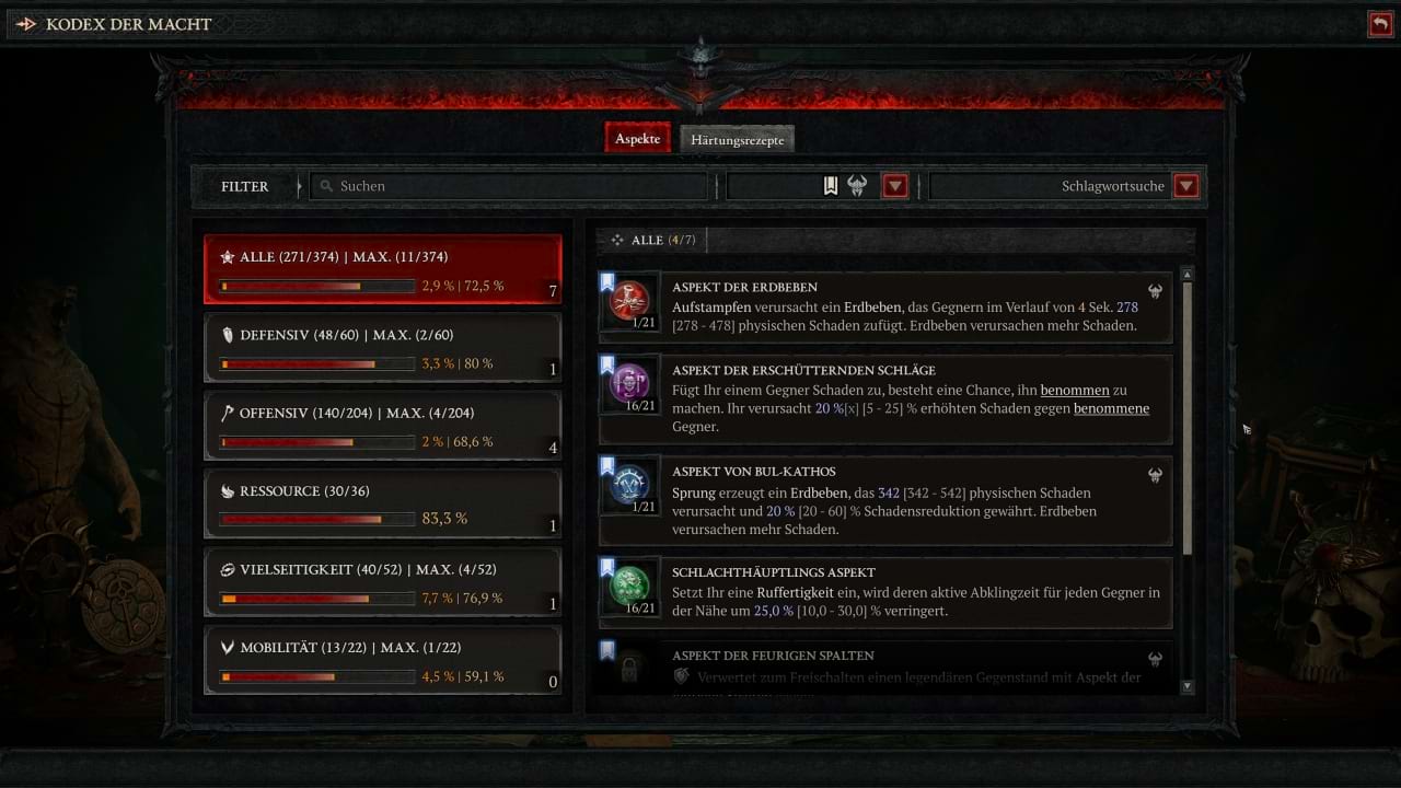 Diablo 4: Aspekte für den Spin2Win Whirlwind Quake Build in Diablo 4 Season 7