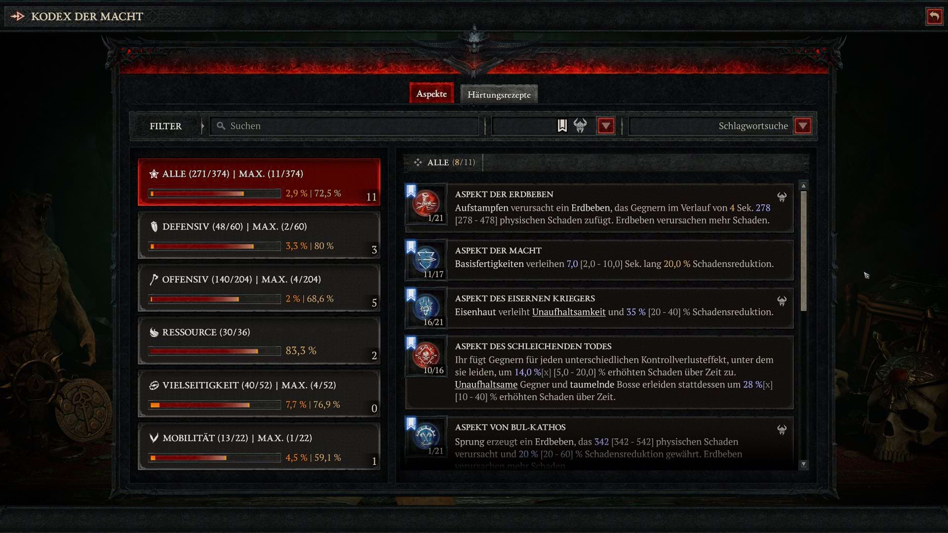 Kodex der Macht - Legendäre Aspekte für den Barbaren zum Leveln in Season 8