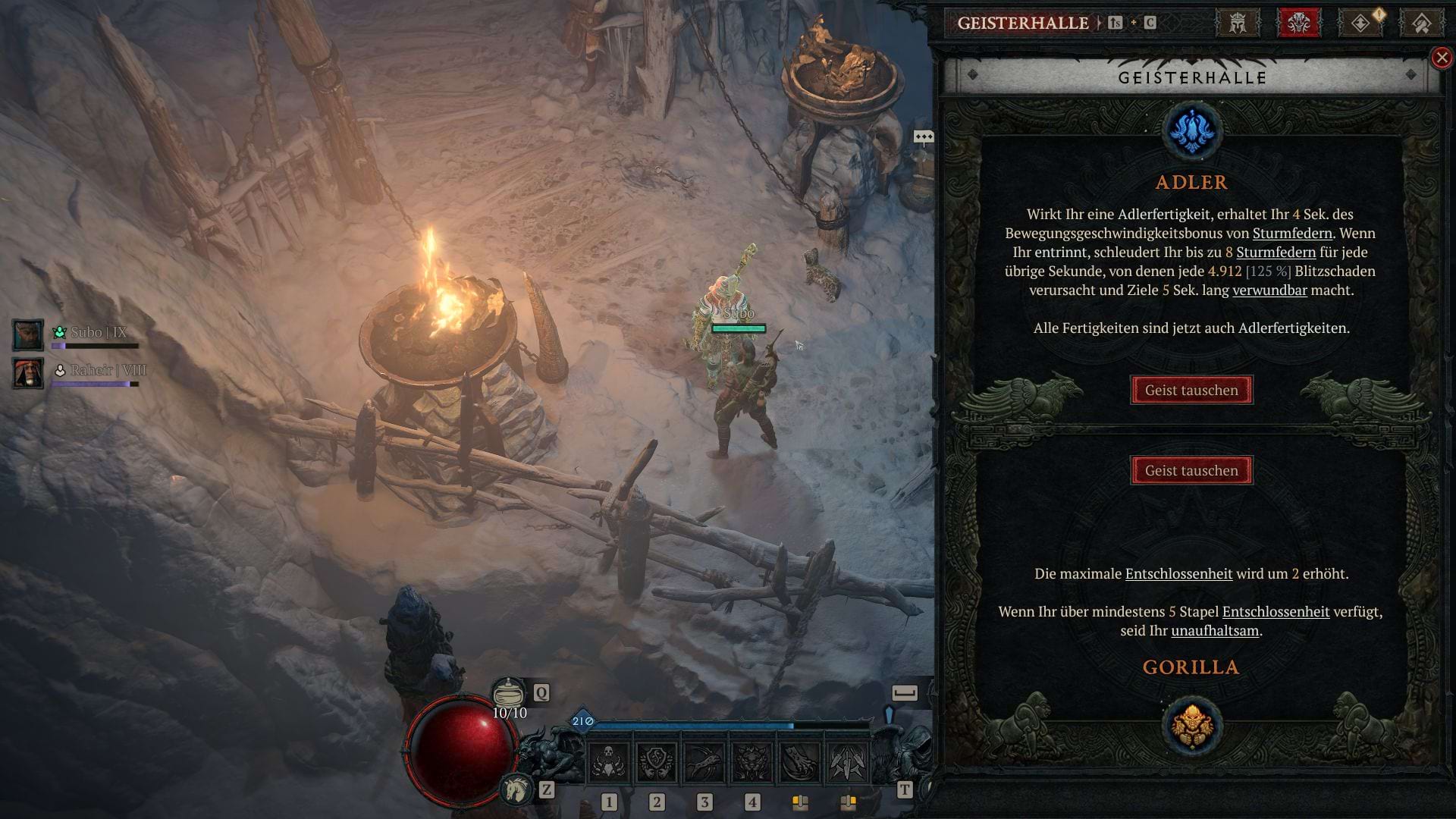 Diablo 4: Die besten Fähigkeiten bei der Geisterhalle zum Leveln des Geistgeborenen in Season 8