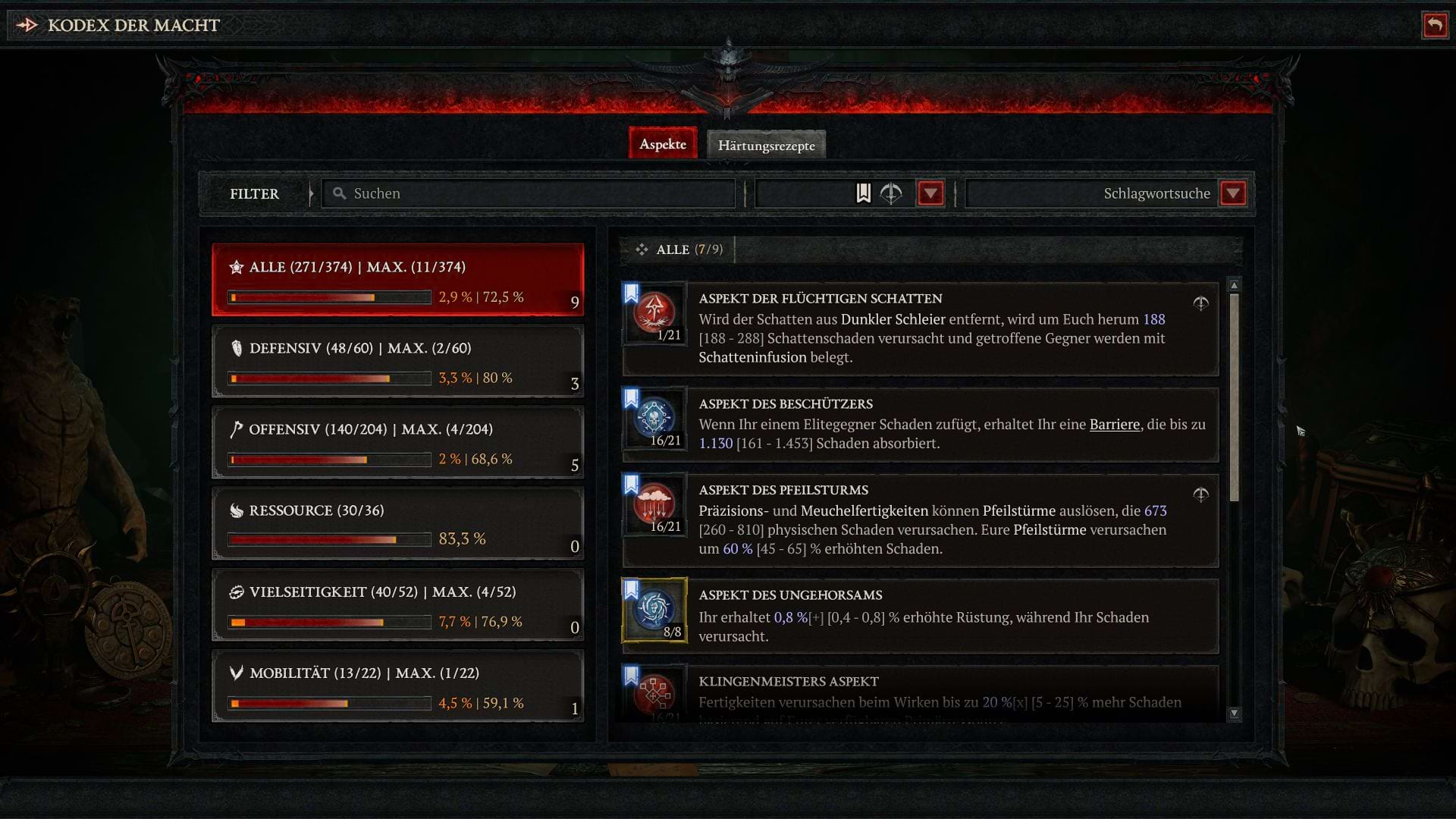 Diablo 4: Legendäre Aspekte für den Jäger zum Leveln in Season 8