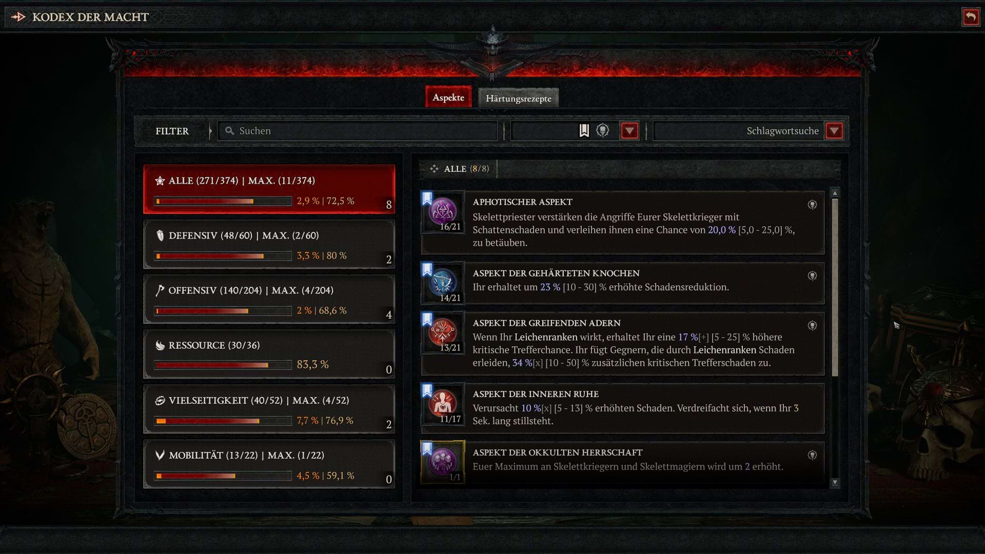 Diablo 4: Legendäre Aspekte für den Totenbeschwörer zum Leveln in Season 8