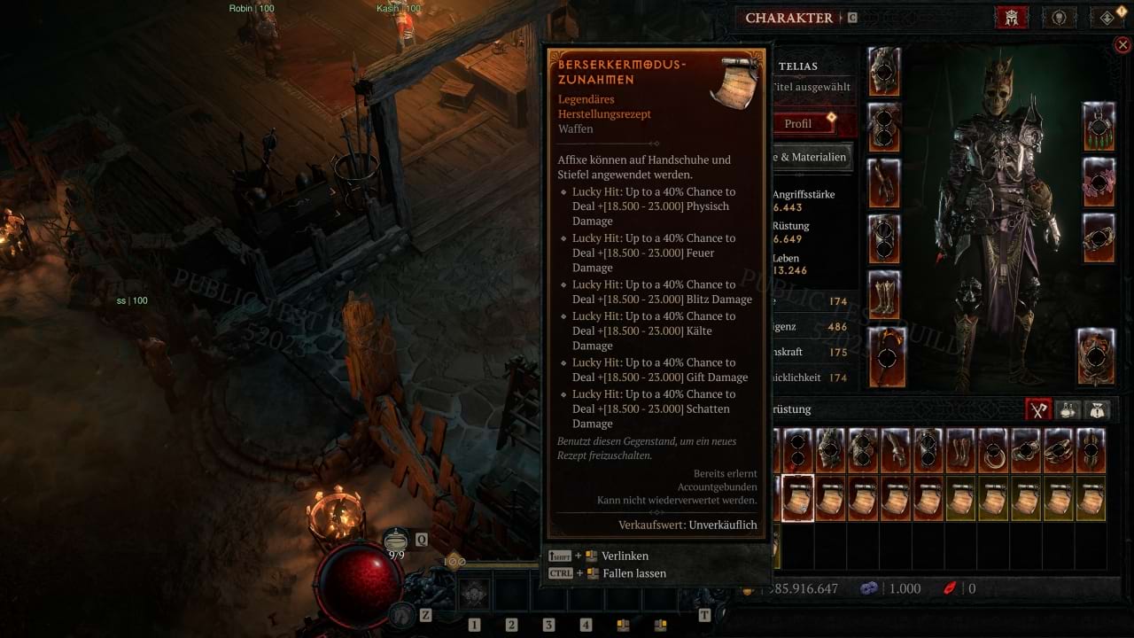 Diablo 4 Härtungsrezepte für die Härtung