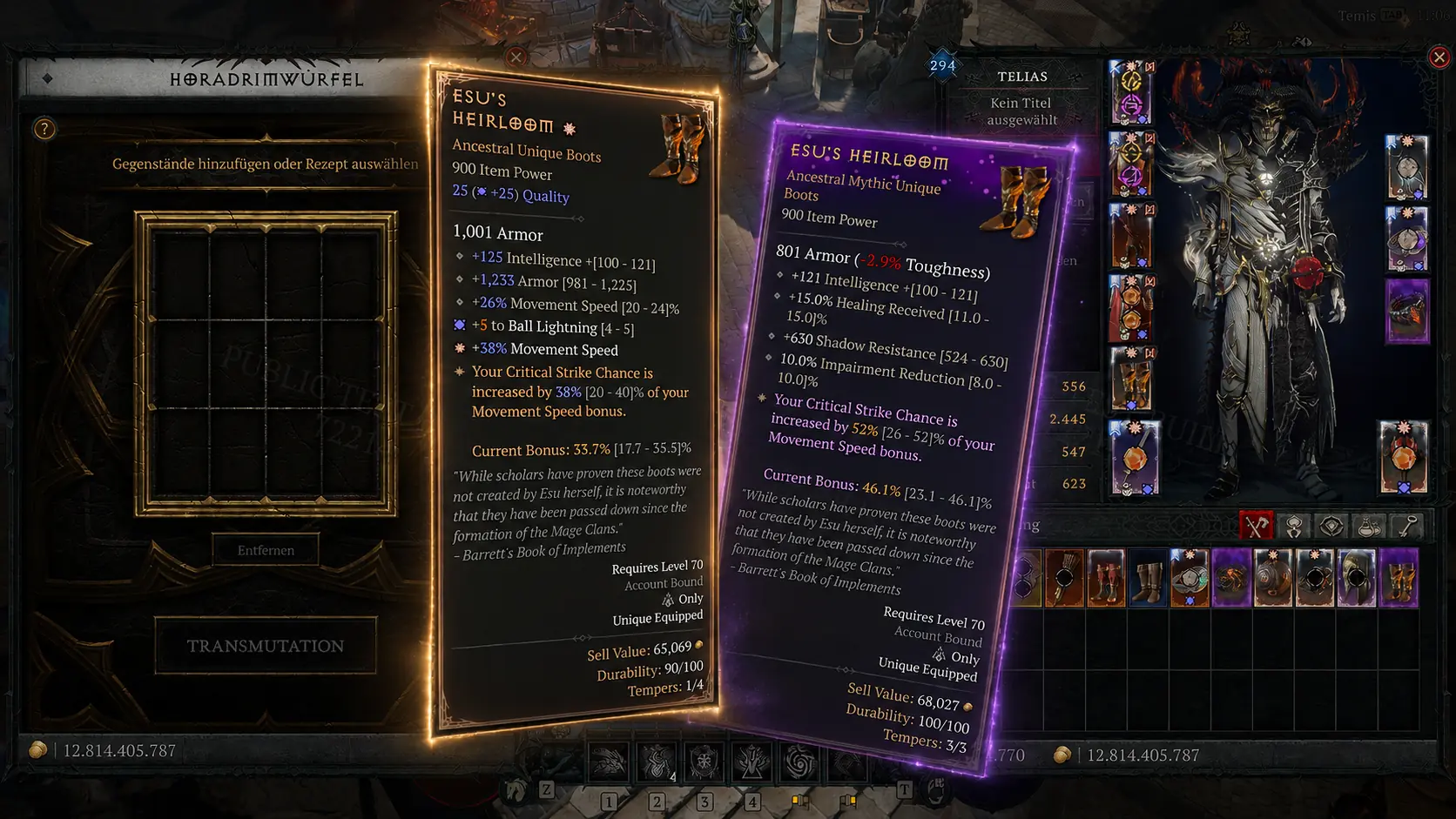 Diablo 4: Gegenstände auf mythisch aufwerten