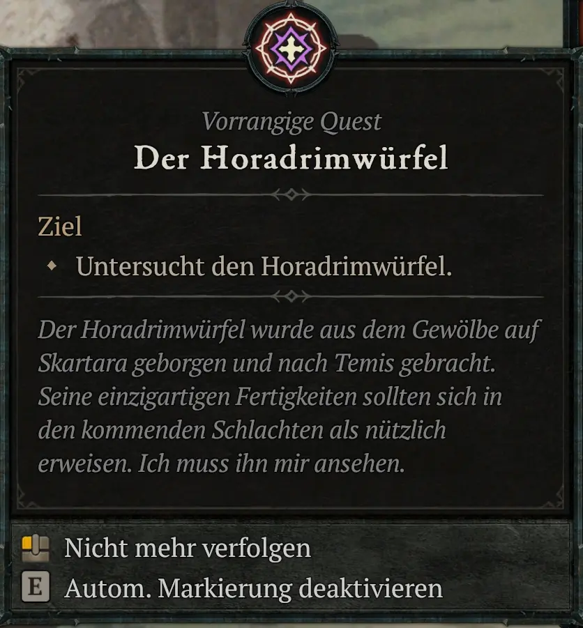 Horadrimwürfel freischalten
