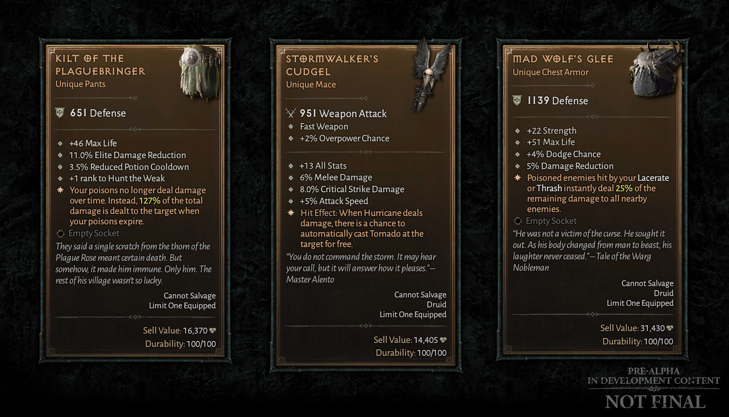 Diablo 4 Einzigartige Items