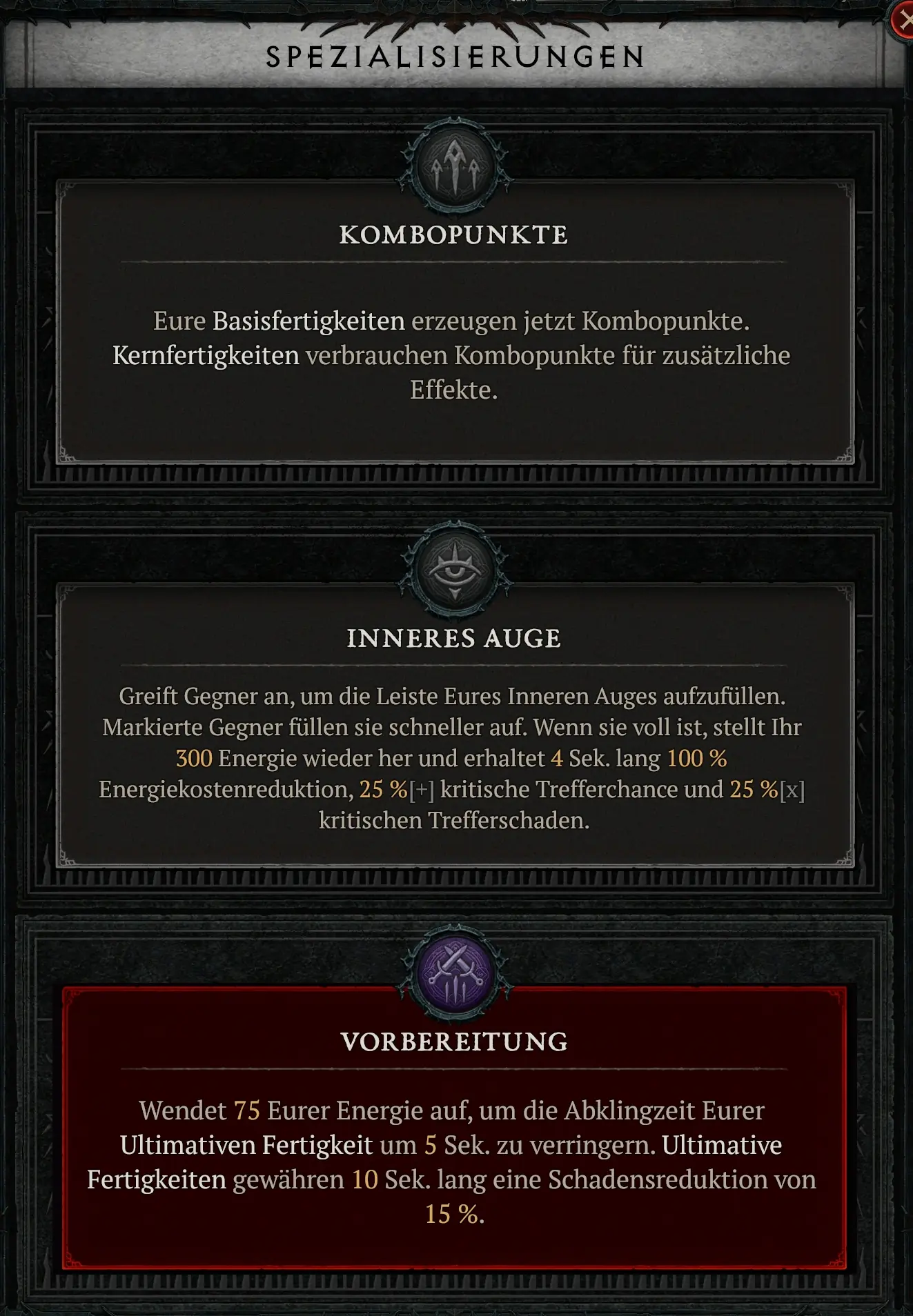 Jäger Spezialisierung - Vorbereitung