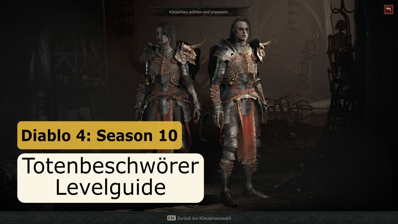 Diablo 4: Levelguide für den Totenbeschwörer in Season 10
