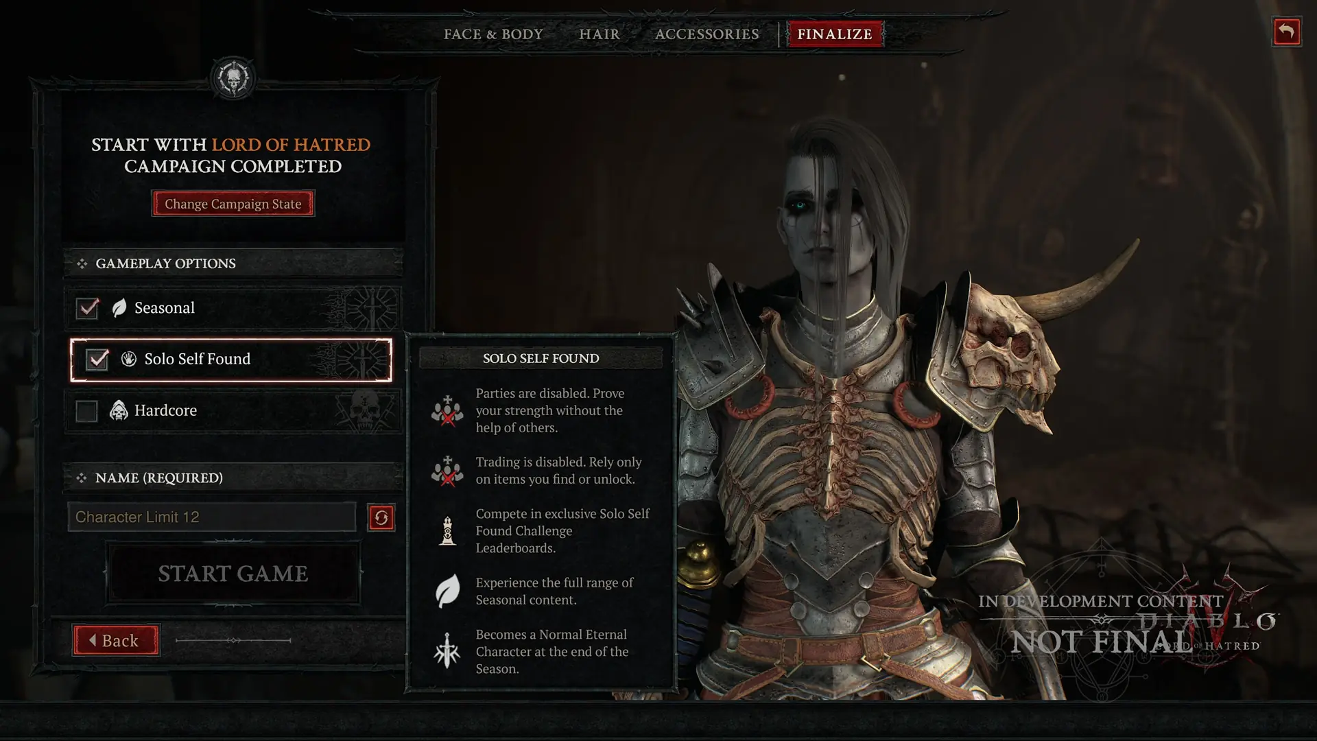Solo-Selbstfinder Modus in Diablo 4