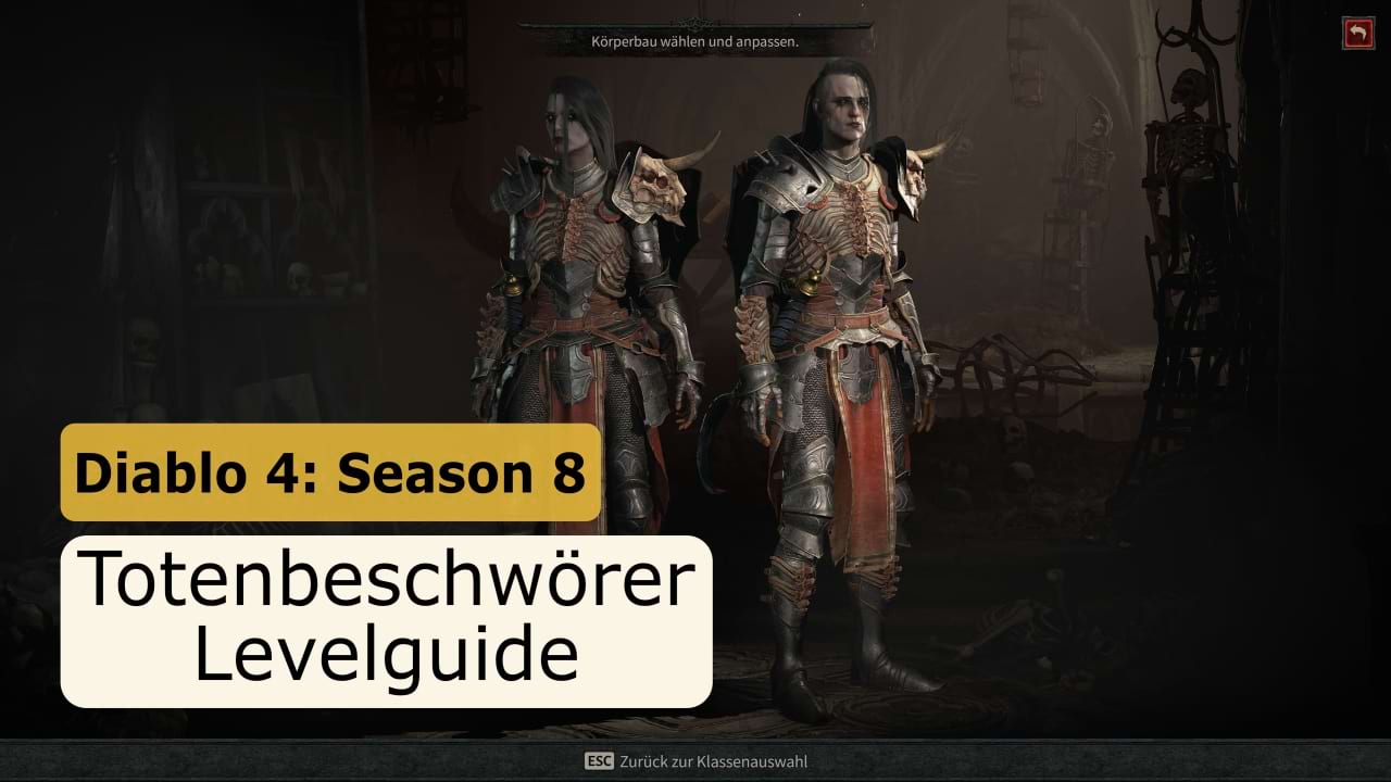 Diablo 4: Levelguide für den Totenbeschwörer in Season 8