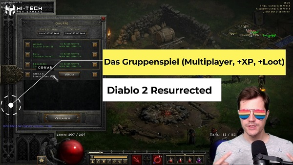 Diablo 2 Resurrected: Spielen in der Gruppe (Multiplayer)