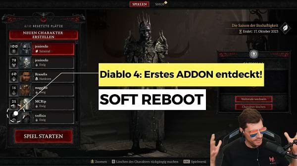 Diablo 4: Erstes Addon entdeckt und es soll als Soft Reboot dienen