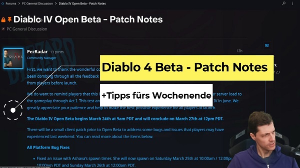 Diablo 4 Beta: Patchnotes und ein paar Tipps