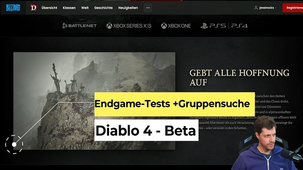 Endgame Tests und Gruppensuche in der Diablo 4 Beta