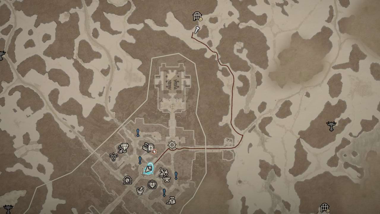 Position der Nebenquest Geheimnis der Quelle