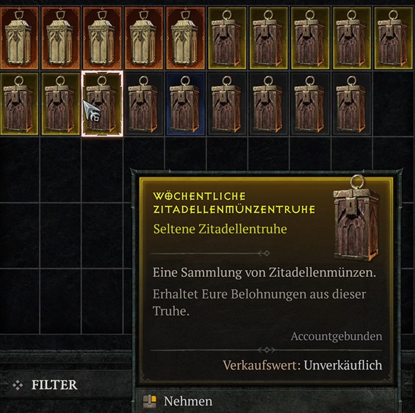 Diablo 4: Season 6 Kisten für den Leveltrick
