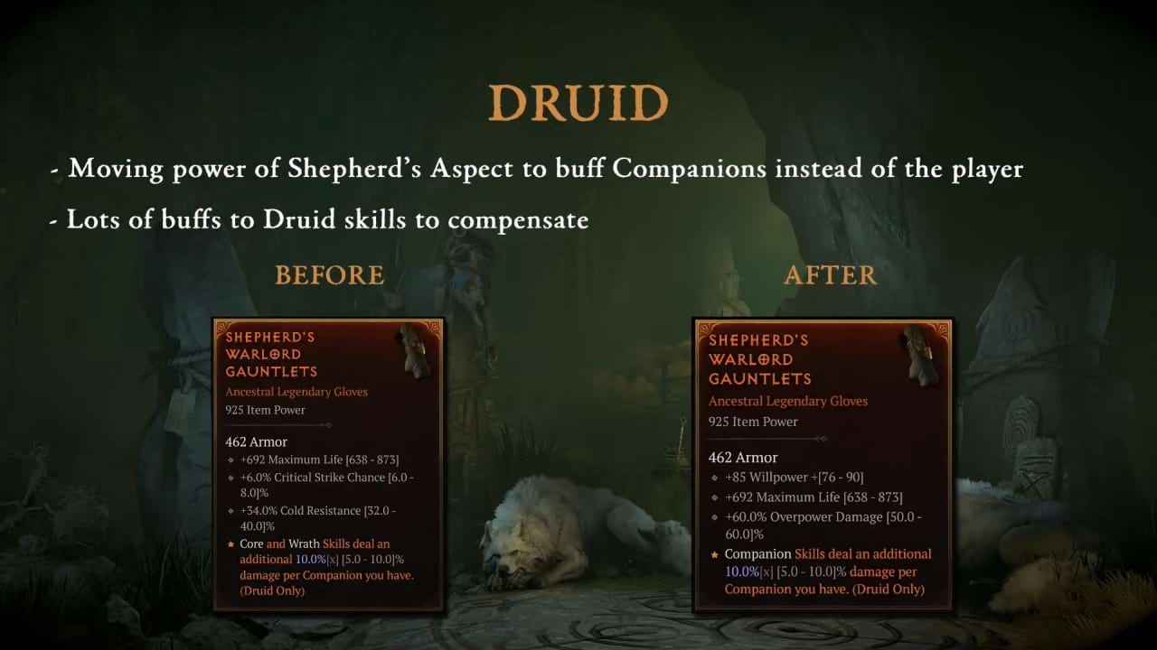 Diablo 4 Season 5 Klassenänderung Druide