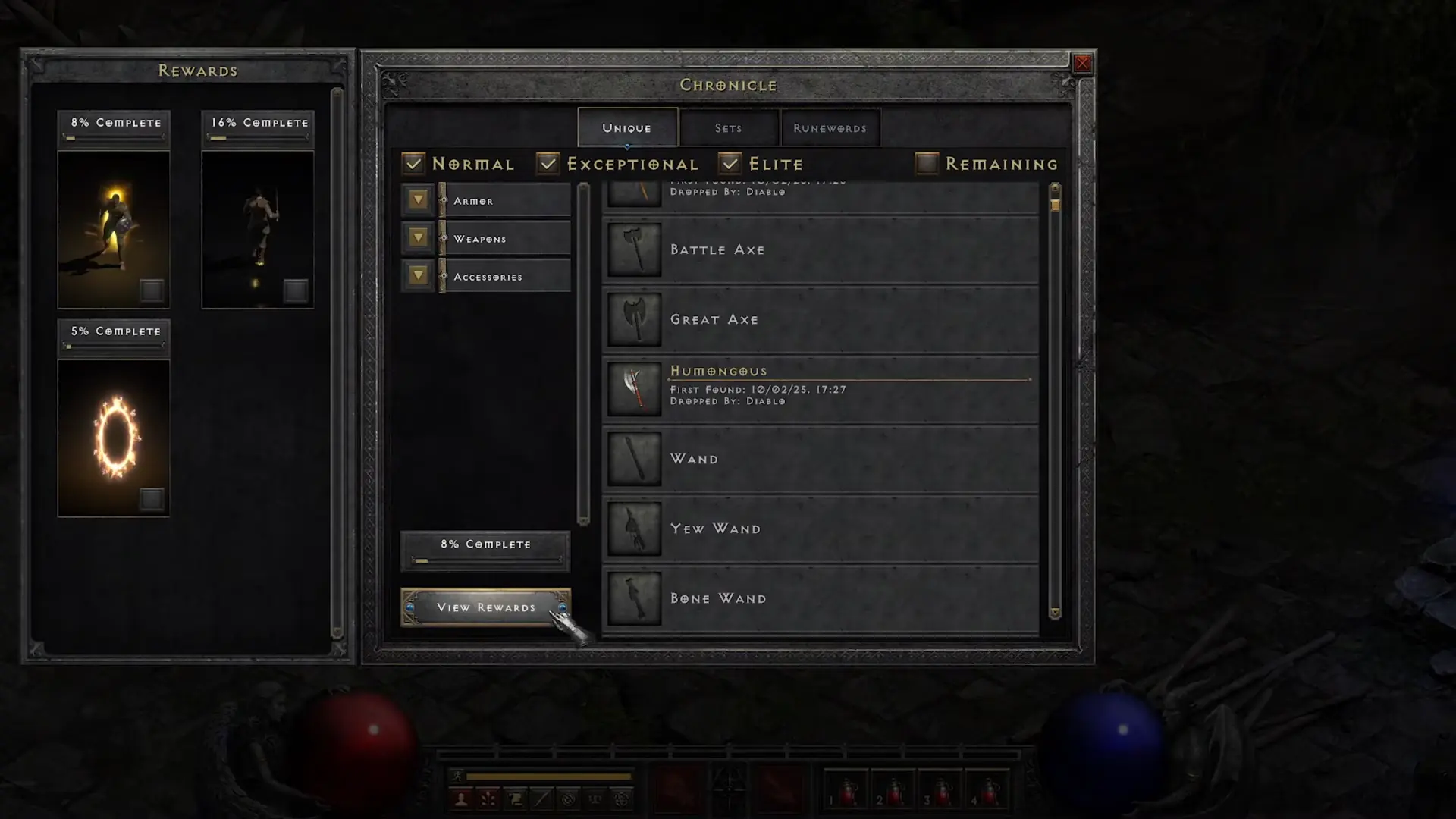 Diablo 2 Resurrected Chroniksystem