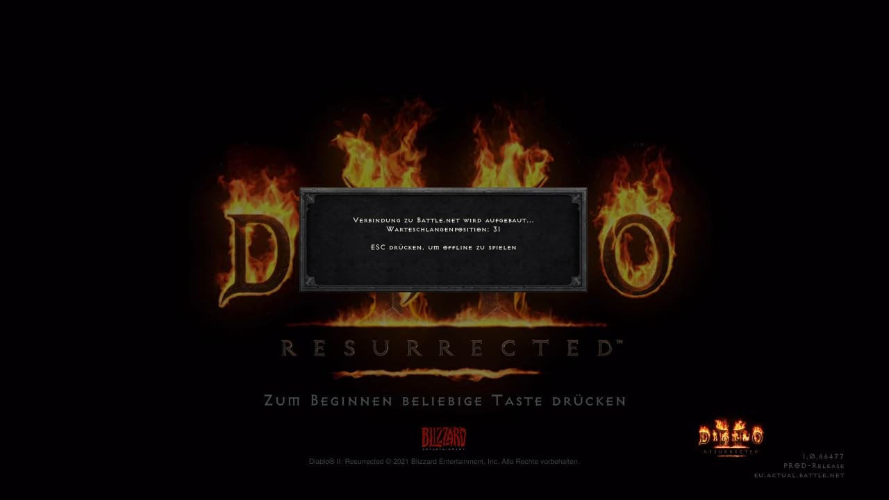 Diablo 2 Resurrected: Patch 10.15 ist mit Warteschlange online