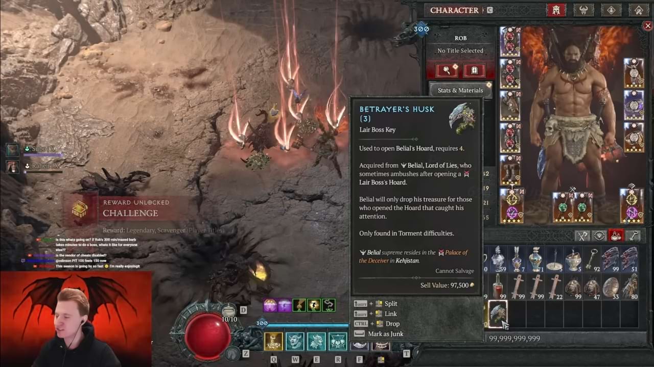 Diablo 4: Hülle des Verräters - Wird zur Beschwörung von Belial benötigt