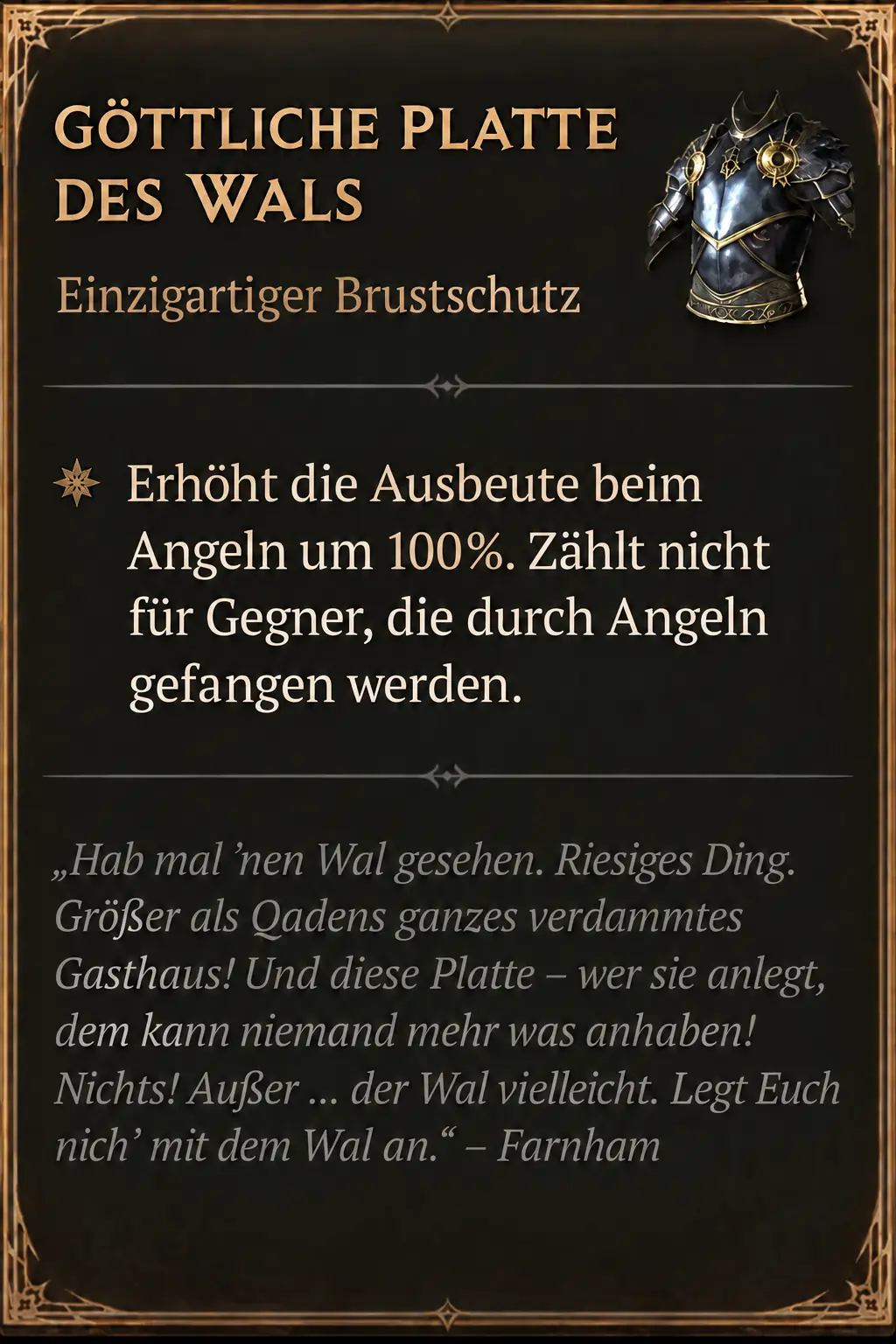 Göttliche Platte des Wals - Enzigsrtiger Brustschutz in Diablo 4