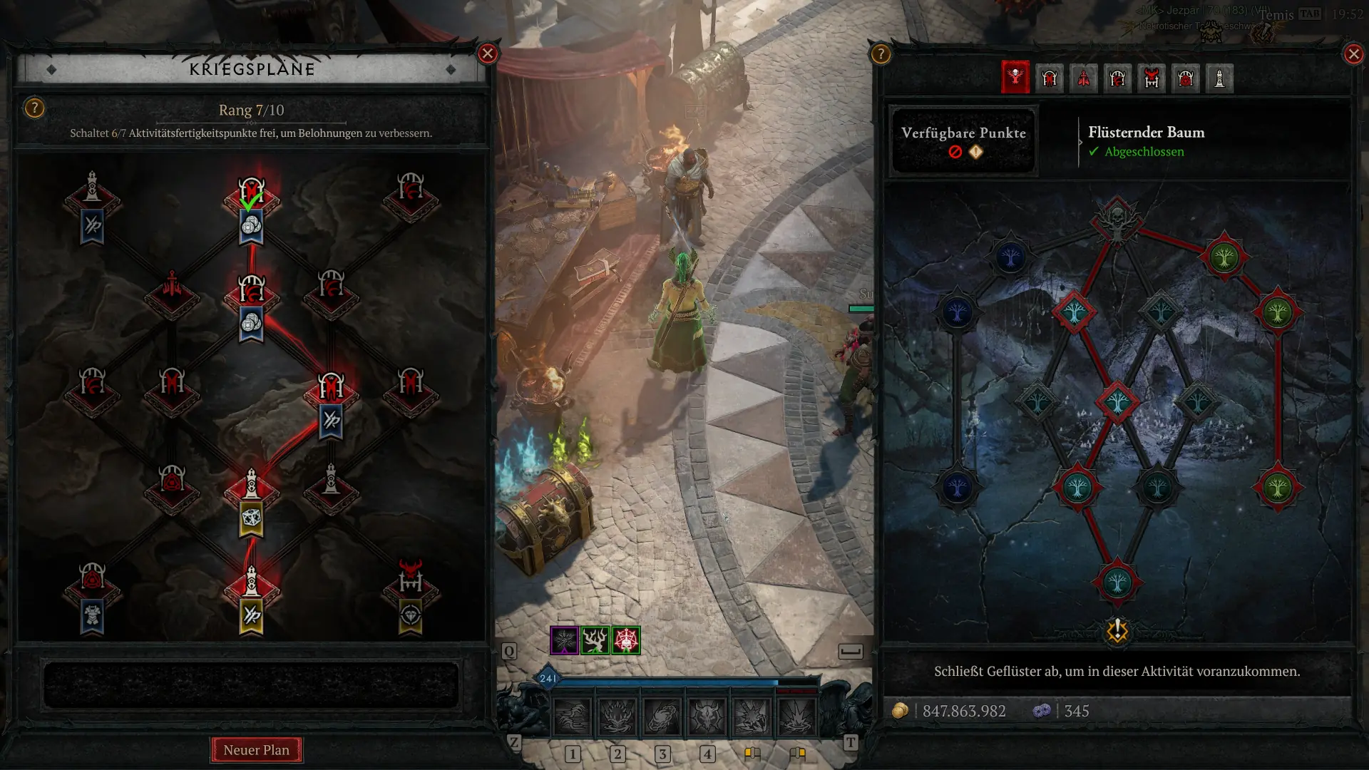 Fortschritt bei den Kriegsplänen in Diablo 4